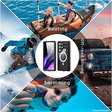Samsung Galaxy S24 Ultra Compatible Case Cover With + IP68 Waterproof Case Compatible with Magsafe Technology